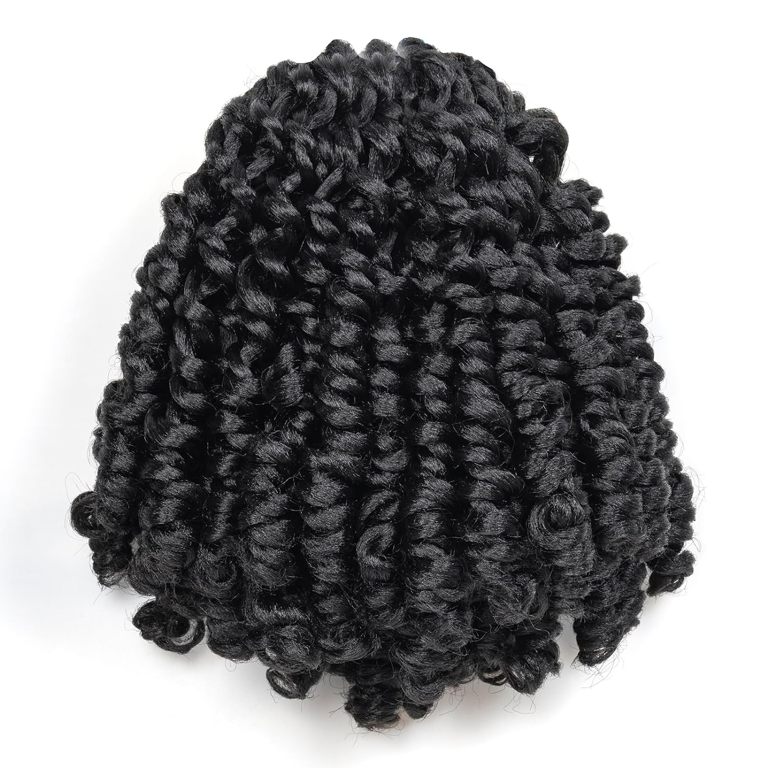 FAST SHIPPING 3-5 DAY WC | Toyotress Wand Curl Crochet Hair - 6 Inch 6 Packs Jet Black Jamaican Bounce Crochet Hair, Short Bob Curly Crochet Braids Bouncy Curls Synthetic Braiding Hair Extensions (6 Inch, 1-6P)