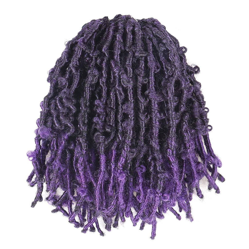 Butterfly Locs Color T-Purple Pre-twisted Distressed Synthetic Crochet Hair - Toyotress