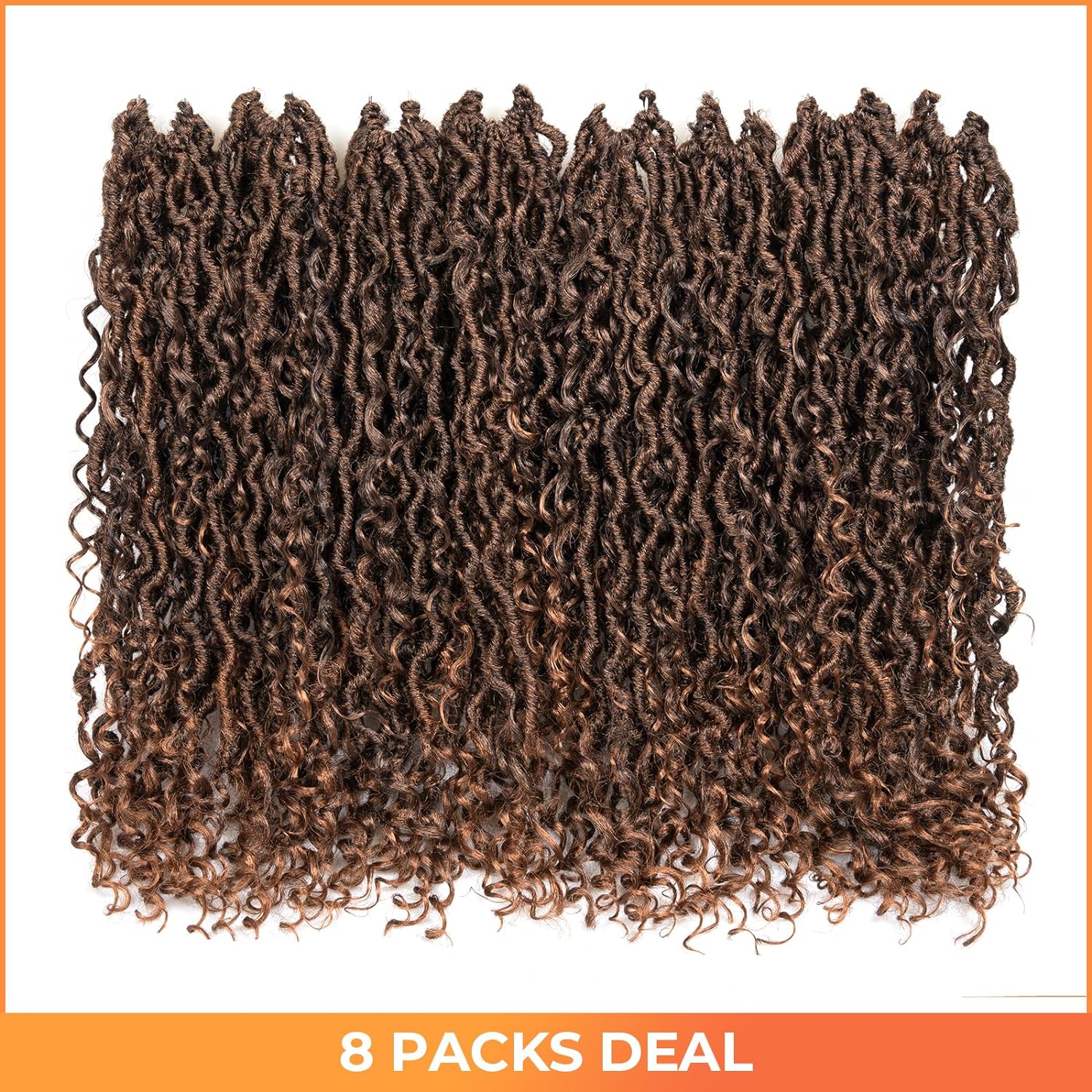 FAST SHIPPING 3-5 DAY GL | ToyoTress Curly Locs Crochet Hair - Natural Black Pre-twisted Faux Locs Crochet Braids, Short Pre-looped Synthetic Braiding Hair Extensions