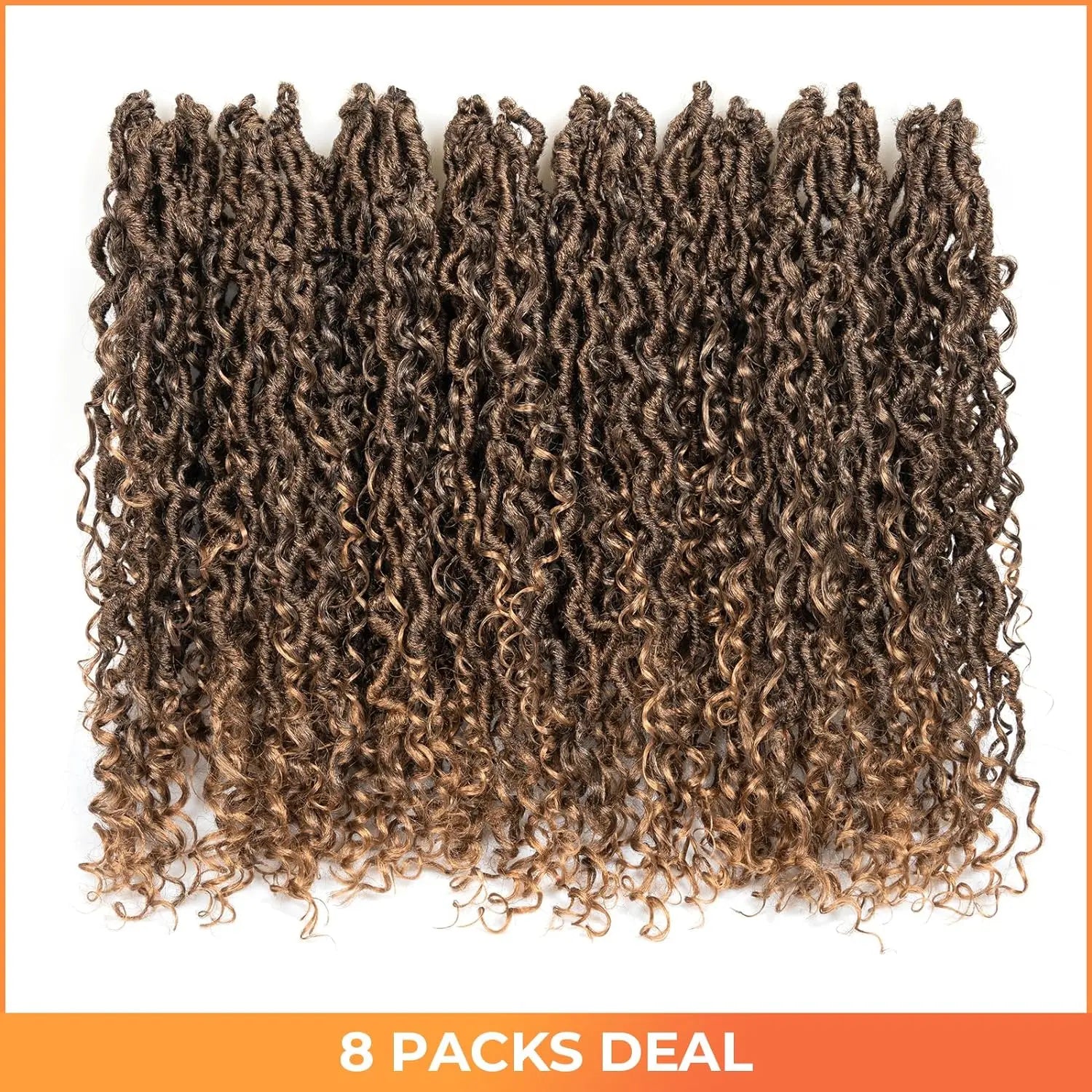 ( US ONLY) FAST SHIPPING GL | Toyotress® Curly Locs Crochet Hair - Natural Black Pre-twisted Faux Locs Crochet Braids, Short Pre-looped Synthetic Braiding Hair Extensions Toyotress