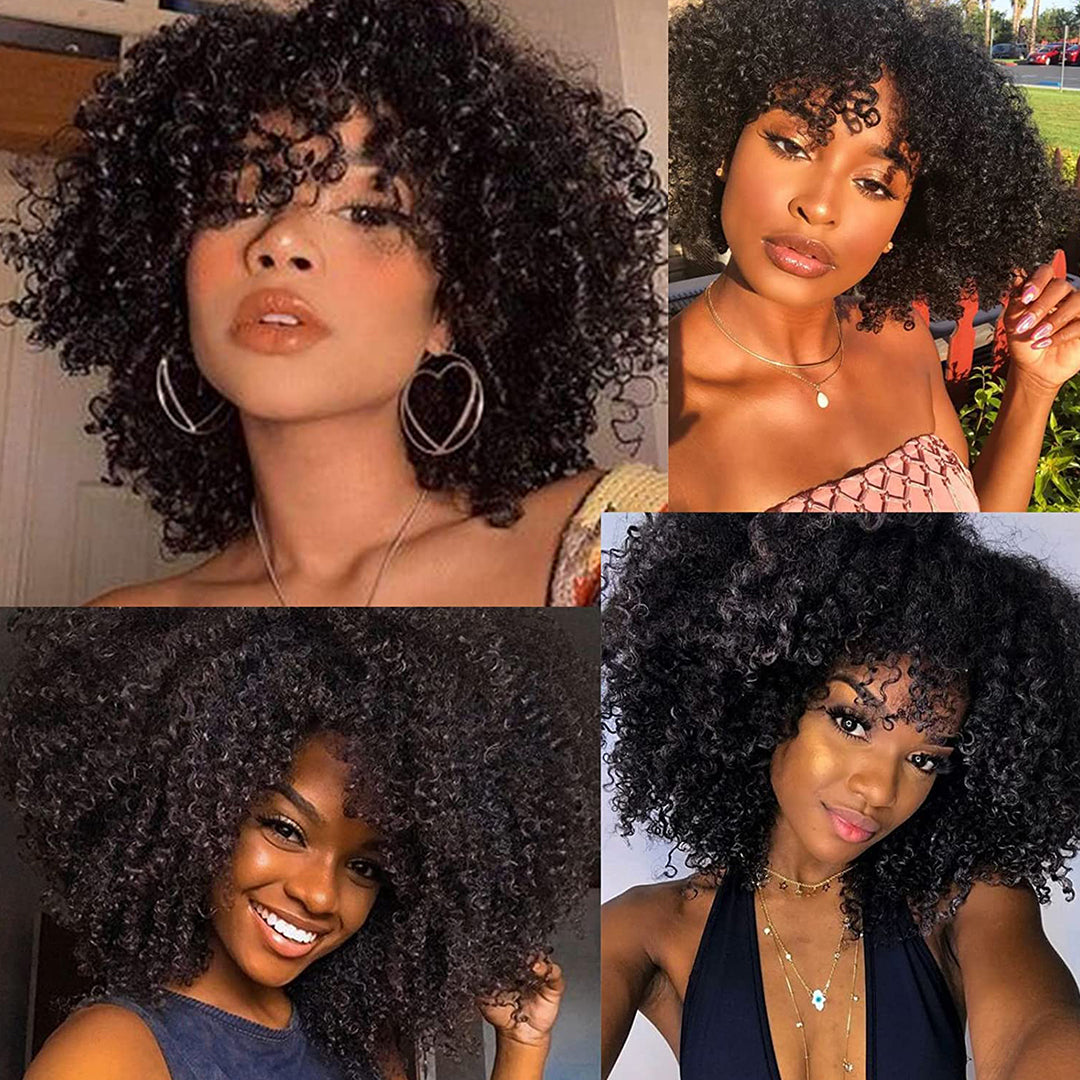 Toyotress Short Kinky Afro Curly Wigs 12