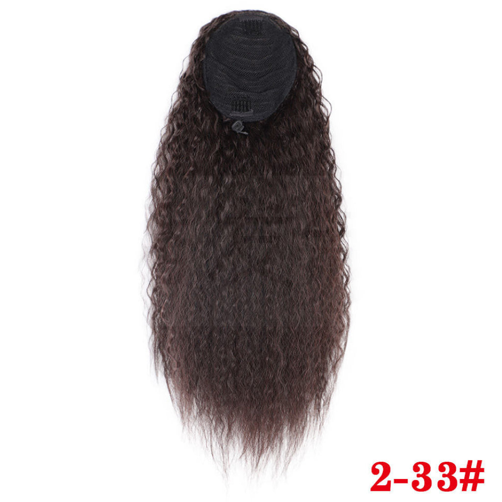 TOYOTRESS 22 INCHES LONG CORN WAVE PONYTAIL EXTENSION DRAWSTRING PONYTAIL WAVY SYNTHETIC WIG