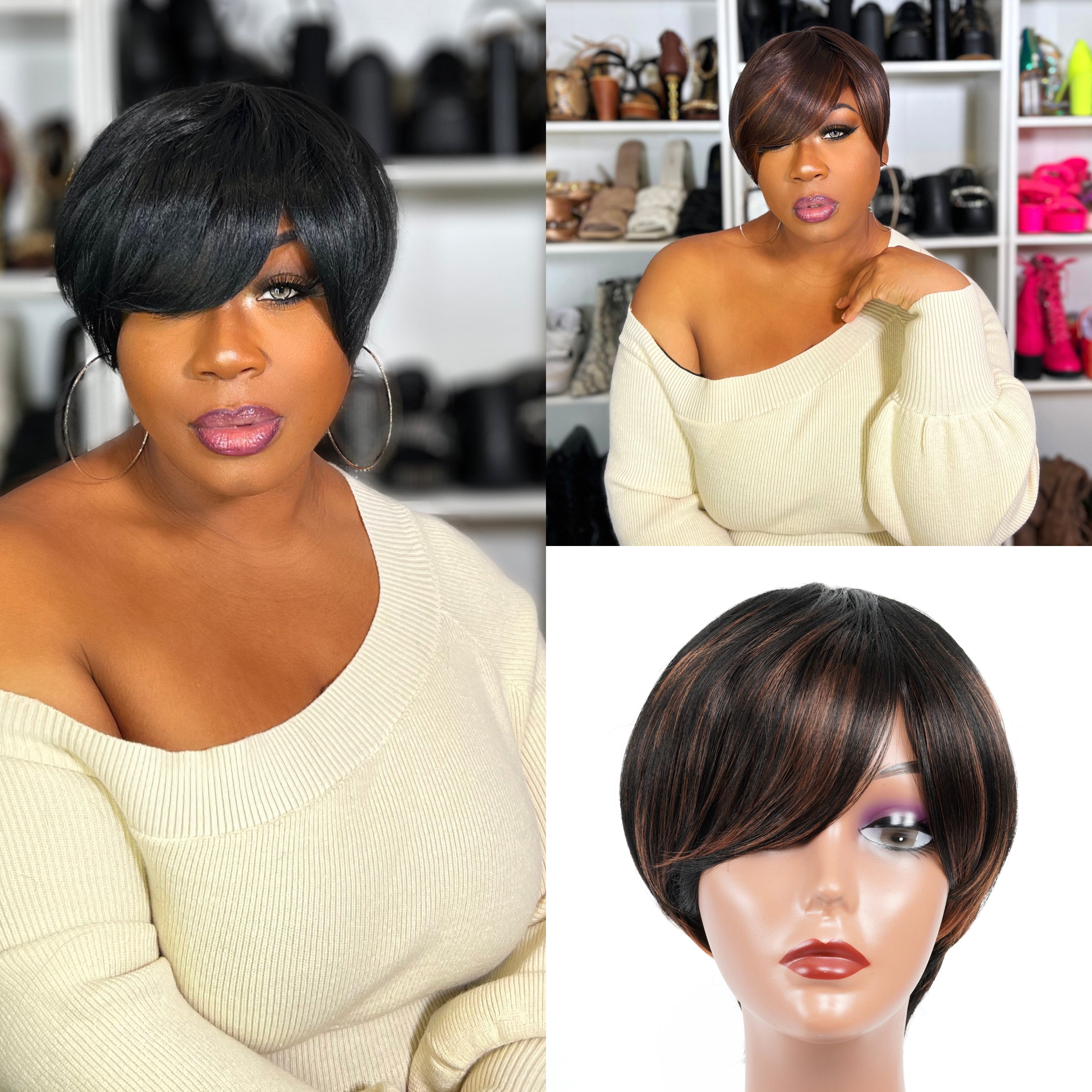 TOYOTRESS VANESSA SHORT NEAT BOB SYNTHETIC WIG 4