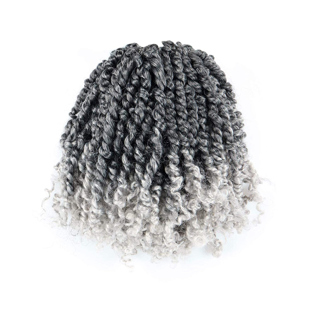 Tiana Passion Twist Hair - 8 inches (12 strands/pack) Short Pre-Twisted Pre-Looped Passion Twists Crochet Braids Made Of Bohemian Hair Synthetic Braiding Hair Extension - Toyotress