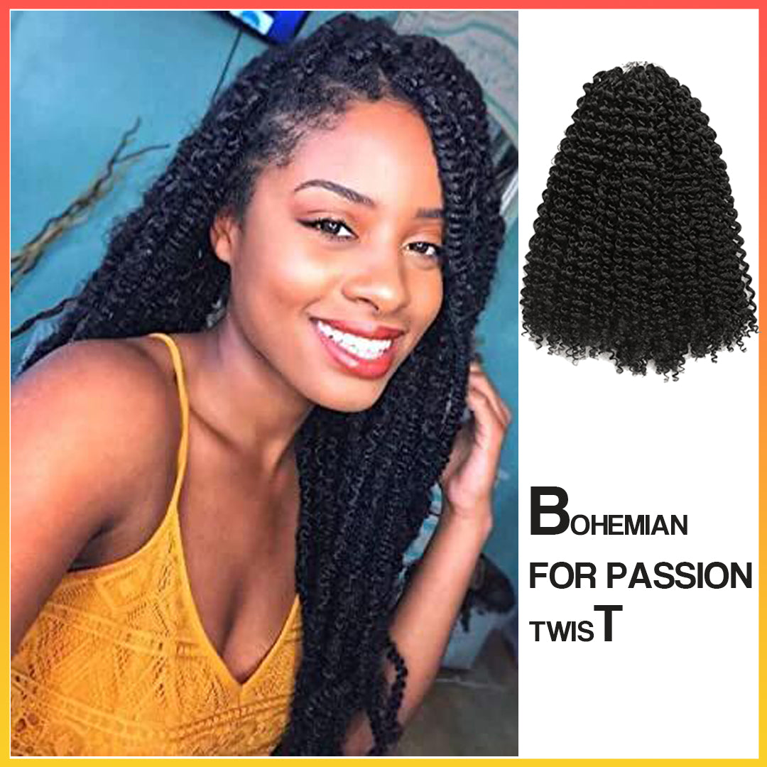 Bohemian Crochet Braiding Hair 22 Inches for Passion Twists