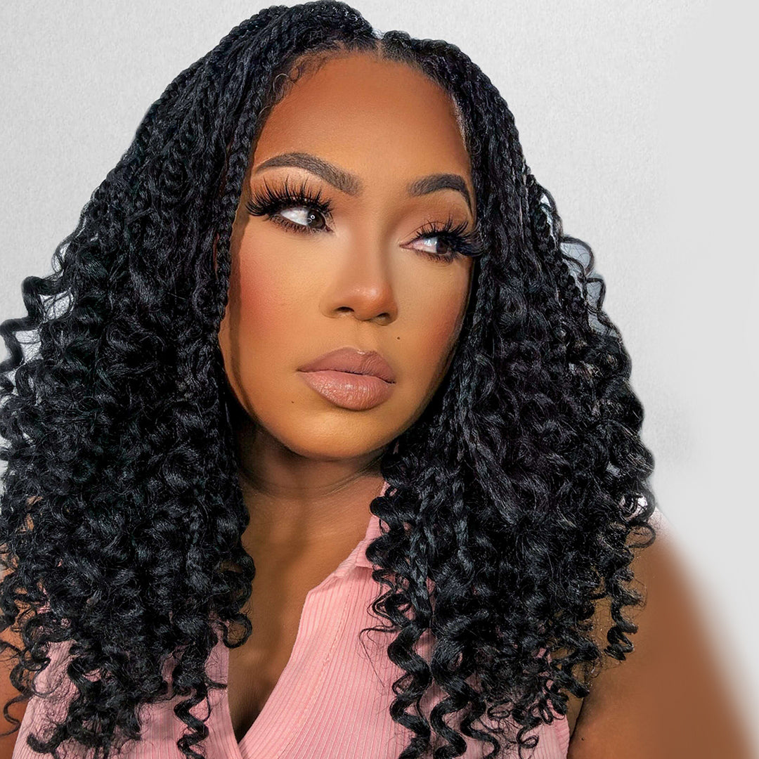  Crochet Box Braids Hair with Curly Ends 7 Packs Pre Looped  Crochet Braids Goddess Box Braids Crochet Box Braid Hair(24 inch,T27) :  Beauty & Personal Care